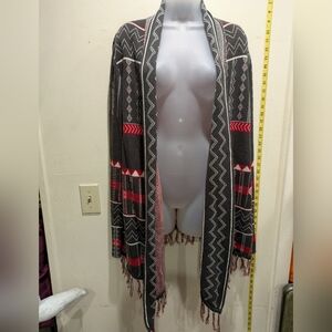 Billabong Men's Cardigan - Gray and Red